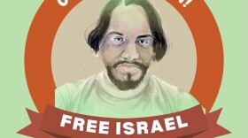 Drawing by Saiyare Refei of Israel Arrascue, a man who was deported this February. Image courtesy of artist.