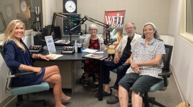 Kitty Drew, Director of Reusable Resource Center, Dr. Walter Drew, Kiwanis Club of Melbourne and Reusable Resource Center, Cindy Forstall, Past President and current Treasurer of Kiwanis Club and a Trustee of the Kiwanis Foundation discussing Let's Play.