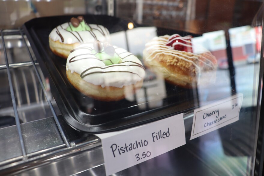 Beckaroo & the Bread Guy sells an assortment of specialty-baked donuts.