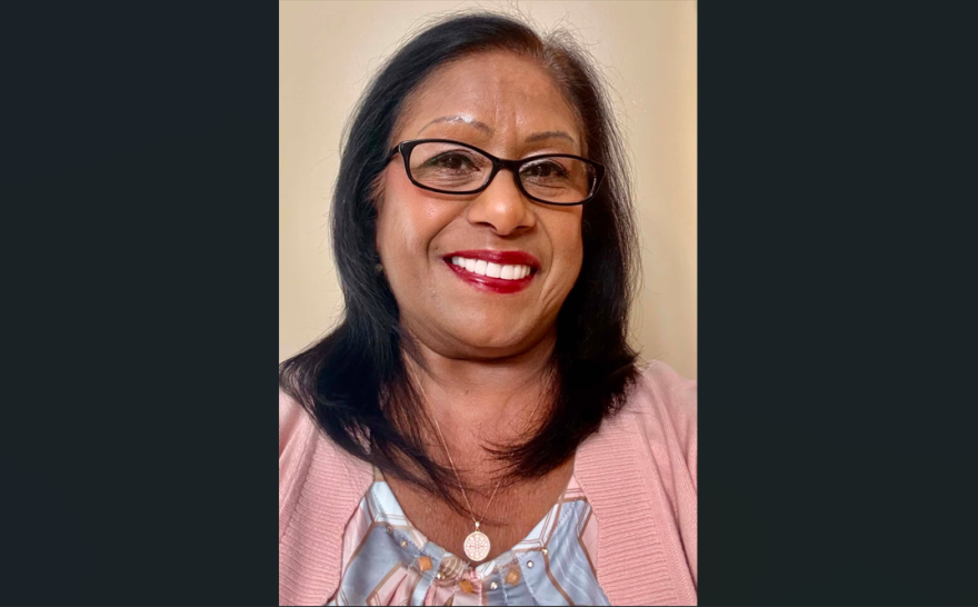 This is a selfie of Sarojanie Ibrahim
