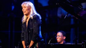 Joni Mitchell and Herbie Hancock perform as part of Nissan Live Sets on Yahoo! Music in Los Angeles on Thursday, March 20, 2008. (AP Photo/Mark Mainz)