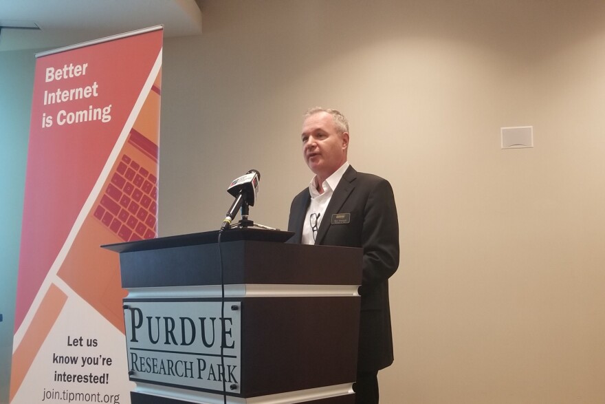 Tipmont REMC President and CEO Ron Holcomb announces the company's acquisition of Wintek Corporation in efforts to expand access for rural broadband.