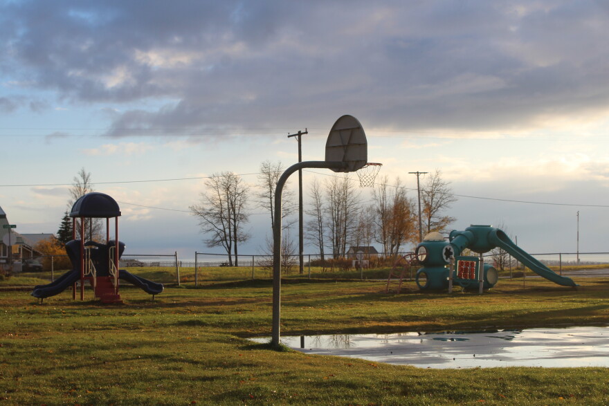 The sun shines on Old Town Park on Monday, Oct. 12, 2026 in Kenai, Alaska.