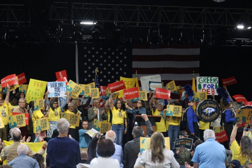 Former U.S. Interior Secretary Deb Haaland and opponent Bernalillo County DA Sam Bregman are slated for a public debate in May. (Patrick Lohmann/Source NM)