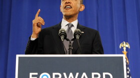 President Barack Obama speaks on the economy during a campaign event at the Cuyahoga Community College in Cleveland, Ohio, on June 14. The President delivered a major economic address Thursday night in which he drew stark, numerical contrasts between his and Gov. Romeny's plans to improve the economy.