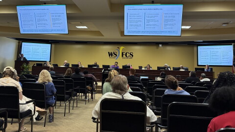 The WS/FCS Board of Education approved the interim superintendent contract at a meeting on Sept. 22, 2026.