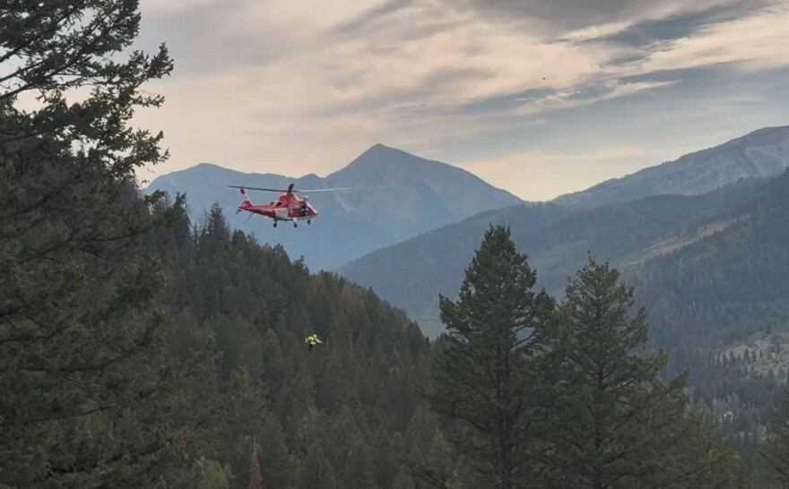 Two helicopters were called to the area above Midway between American Fork Canyon and Snake Creek Canyon after two men driving a side-by-side crashed. One man had to be hoisted out of the area.