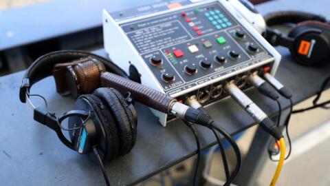 Radio equipment can be seen on Feb. 17, 2018, in Brighton, England. (Catherine Ivill/Getty Images)