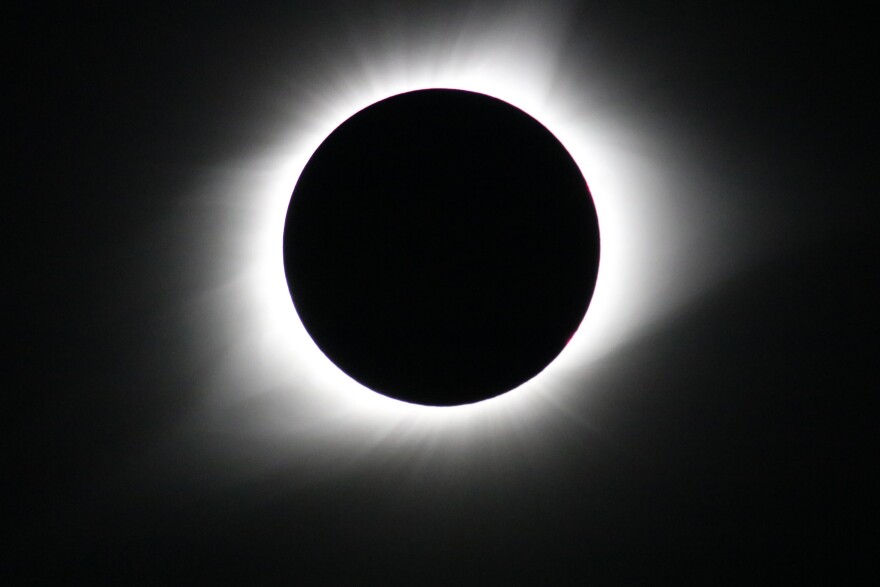 A view of the Aug. 21, 2017, total solar eclipse from Madras, Oregon.
