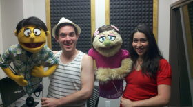 Actors Jennifer Lauren Brown and Michael Hull of "Avenue Q." The play, which is not recommended for children, runs through July 28 at the Hippodrome State Theatre.
