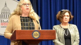 Health Department Secretary Dr. Rachel Levine speaks to reporters Oct. 4, 2019. Brett Sholtis / Transforming Health