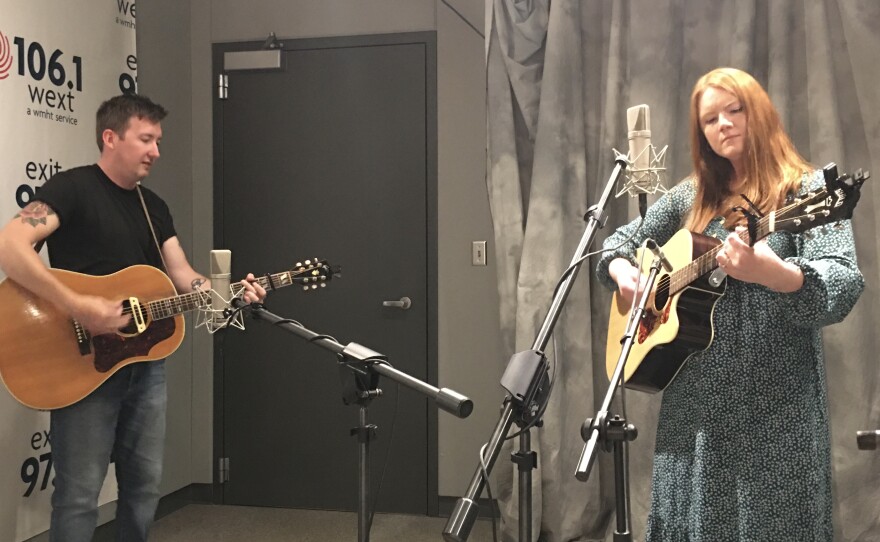 Chris Carey with Maggie Doherty at WEXT Radio
