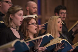 Dress rehearsal of CCM's production of Bach's St. Matthew Passion at Christ Church Cathedral