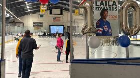 The Cleveland Heights Community Center hosted a watch party on the ice rink for the women's hockey gold medal match Feb. 19, 2026.