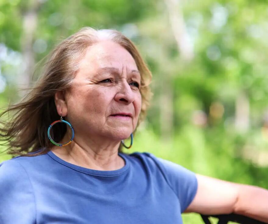 Madonna Yawakie poses for a portrait in Brooklyn Park, Minn. | MPR News
