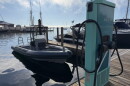 The Vita Seal is a 24-foot rigid inflatable boat that will be used by students and scientists at the Freshwater Research Innovation Center starting next spring. (Photo credit: Vivian La/IPR News)