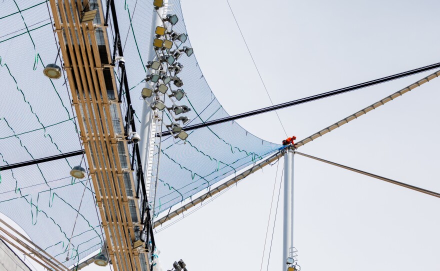 The City of St. Petersburg is working on Tropicana Field to get the stadium ready for the Tampa Bay Rays' 2026 season.