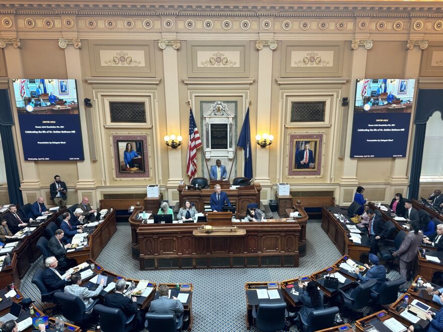 The Virginia House of Delegates during veto session in April 2025.