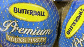 Butterball frozen turkeys on display in a supermarket in Ohio. 