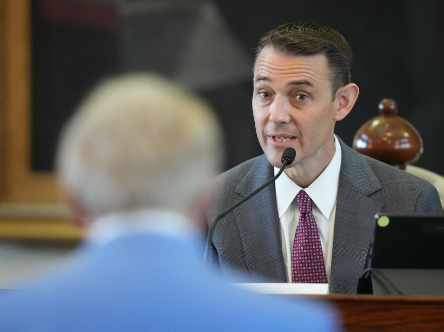 Ryan Bangert, former first deputy assistant of Attorney General Ken Paxton, testifies at the impeachment trial of Paxton at the Capitol on Thursday September 7, 2023.