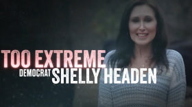 A screenshot of a TV ad running against Guilford County state House candidate Shelly Headen. While the Democratic Party has withdrawn its support for Headen over her past social media posts, the N.C. House Republican Caucus is spending on TV ads to help her opponent, incumbent Republican Rep. John Blust.