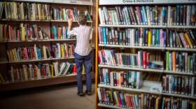 Bookshelves line the inside of Kingstanding Library on September 03, 2024. (Christopher Furlong/Getty Images)