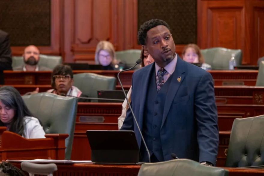 IL Rep Maurice West on IL House floor
