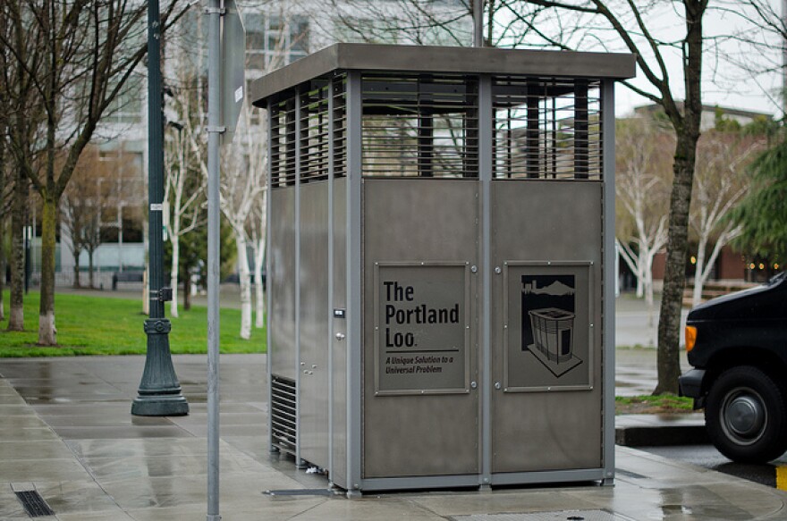 The Portland Loo, an example of a public restroom from our neighbors in Oregon.