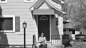 Traci Bohy and her dog, Leo. (Photo by Kate Fisher/Timestamp Studios)