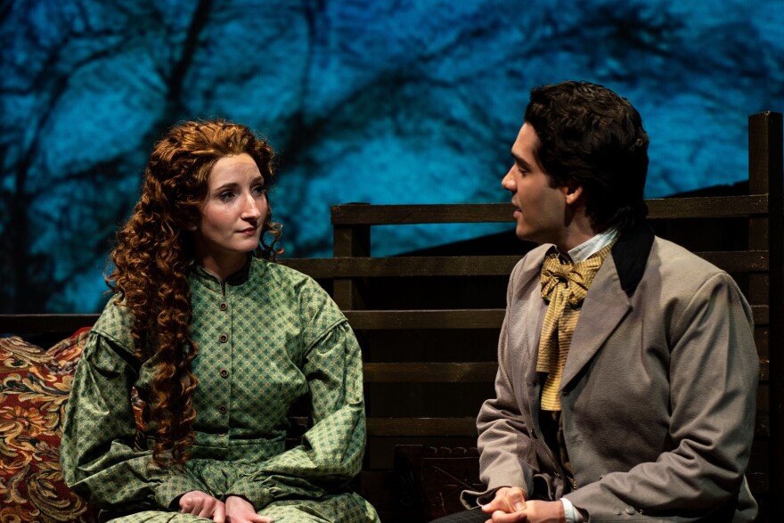 Samantha Rahn as the independent daughter Jo with Josh Carter as Laurie, the boy next door