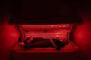 Kara Swisher in a red-light therapy chamber for her new documentary, "Kara Swisher Wants to Live Forever." (Courtesy of CNN)