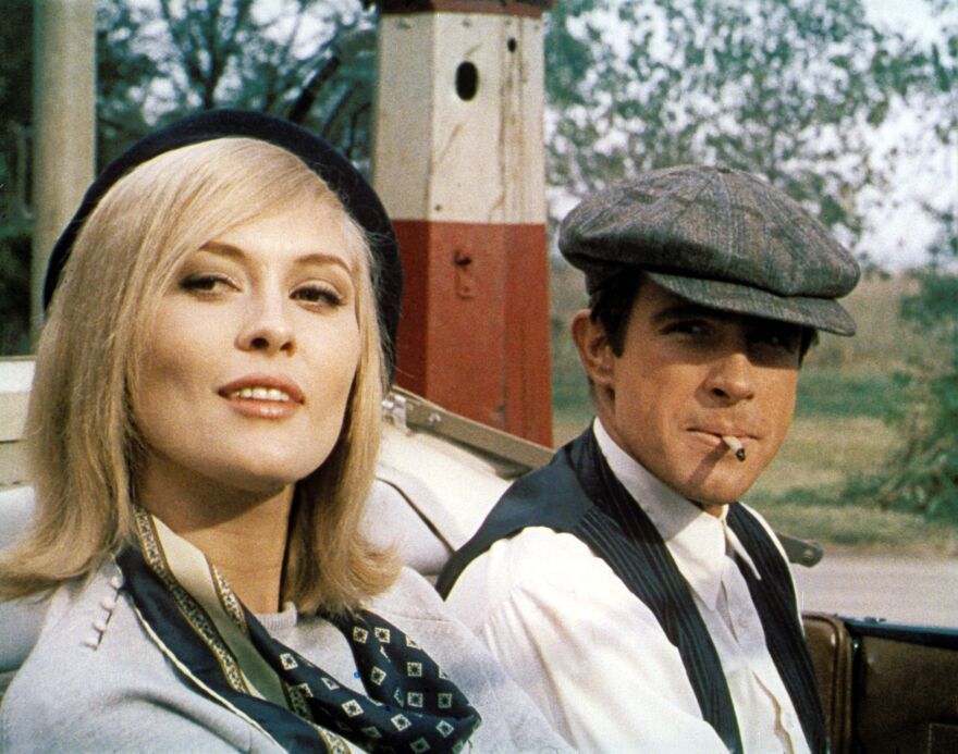 Faye Dunaway and Warren Beatty in 1967's Faye Dunaway and Warren Beatty in 1967's Bonnie and Clyde.