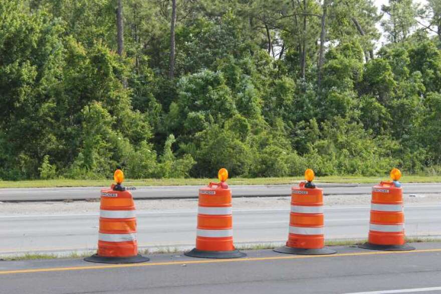 Coming soon to 17-92: Orange Barrels. Photo: Matthew Peddie / WMFE