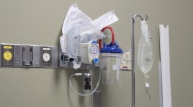 Photo of medical equipment in a hospital room