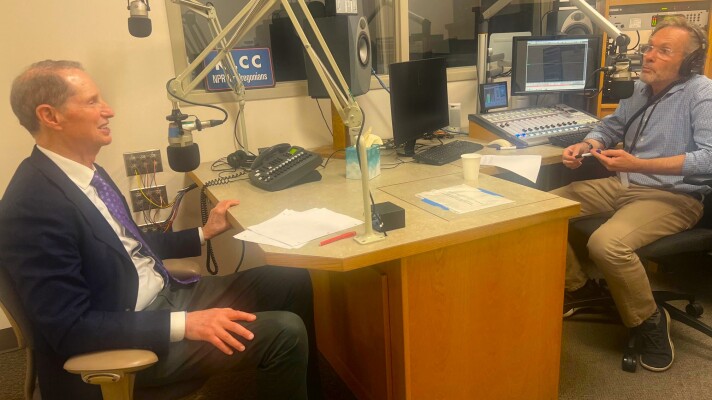 Senator Wyden in studio