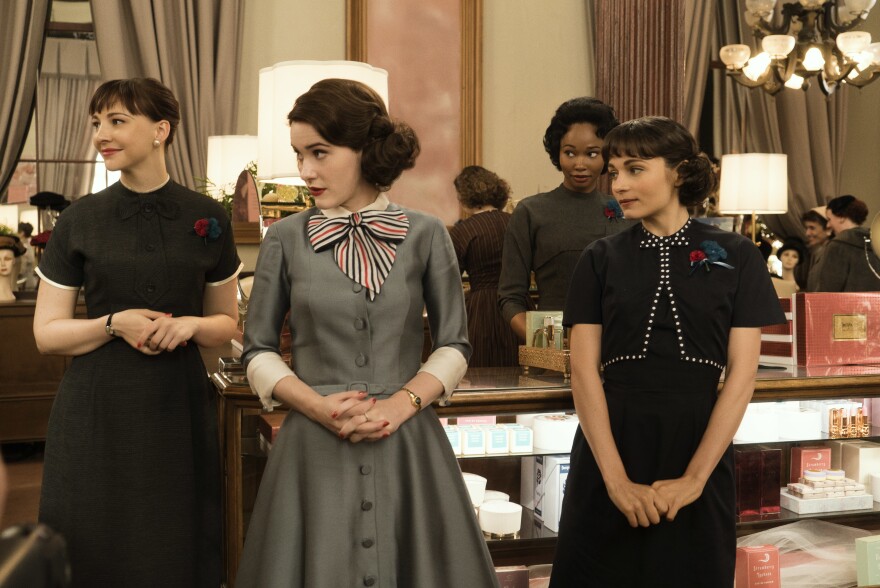 Brosnahan's favorite outfit is the dress Midge wears on her first day of work at a department store in the first season. "I love that costume because it's so well thought out," she explains. "It's Midge's take on what a serious working woman looks like, but still Midge."