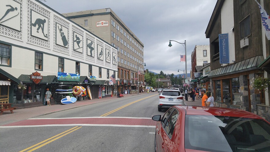 Lake Placid is one of America's most popular small town tourism destinations. Visitorship here is slightly more diverse than the rest of the North Country, but nearly 80 percent of the tourists are still white. (Brian Mann/NCPR)