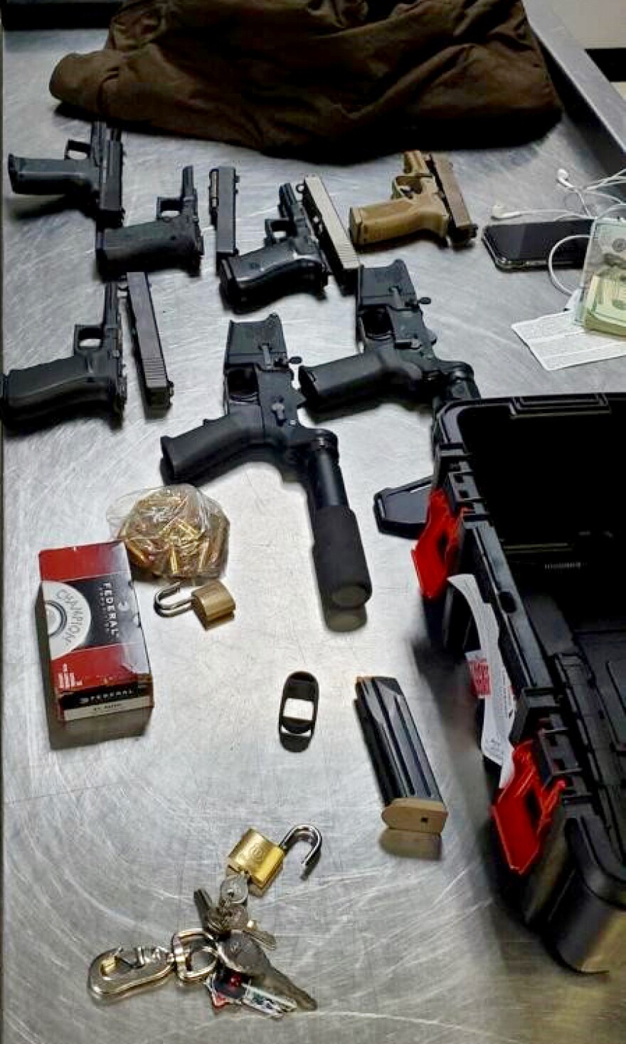 Guns seized at the airport in St. Croix, U.S. Virgin Islands, in 2020