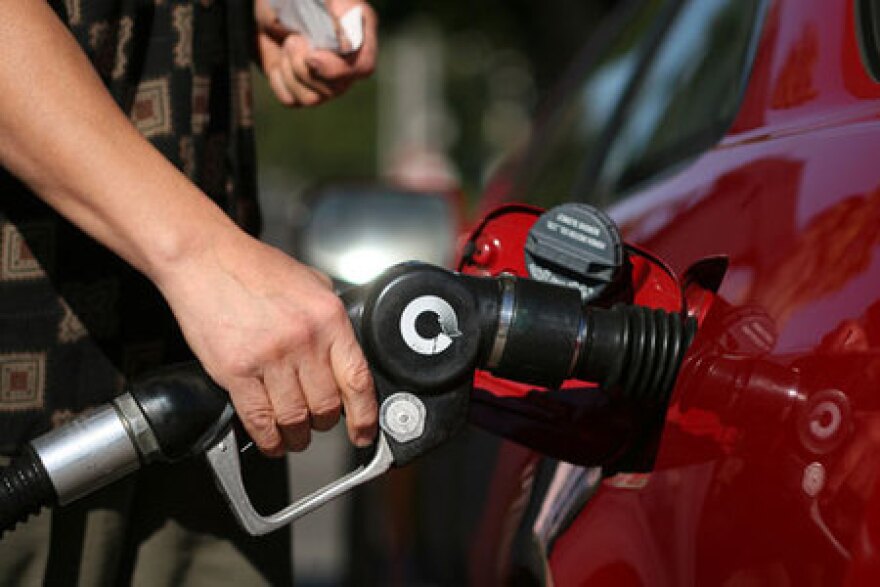 Photo of a gas pump.