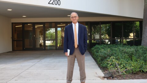 Judge Steve Leifman in front of the Miami Center for Mental Health and Recovery