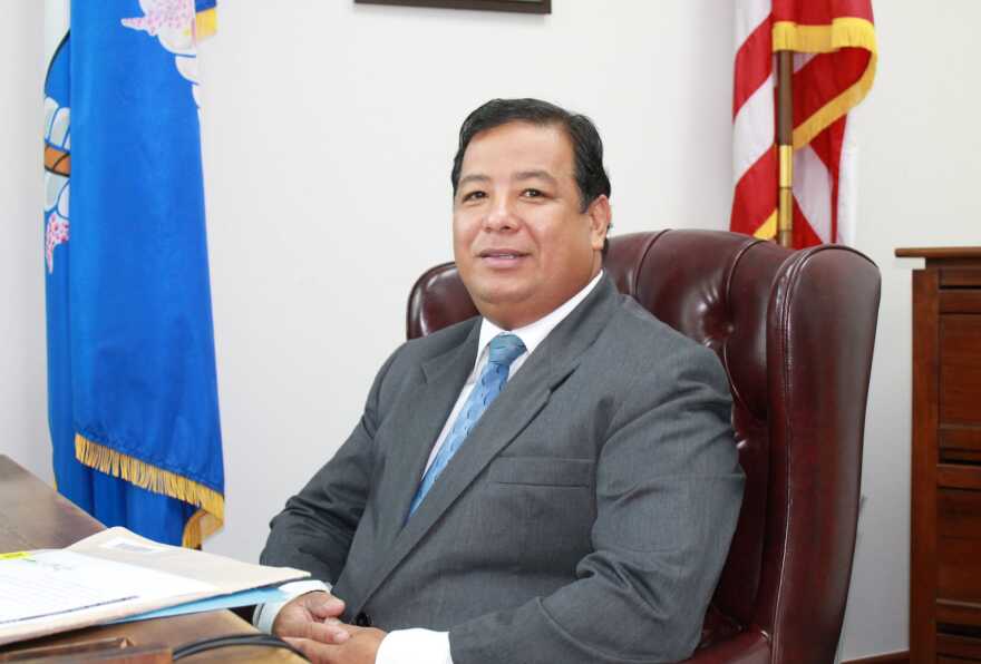 Justice Perry B. Inos in his chamber on June 10, 2010, during his tenure as a CNMI Superior Court Judge, serving from September 2008 to March 2013.