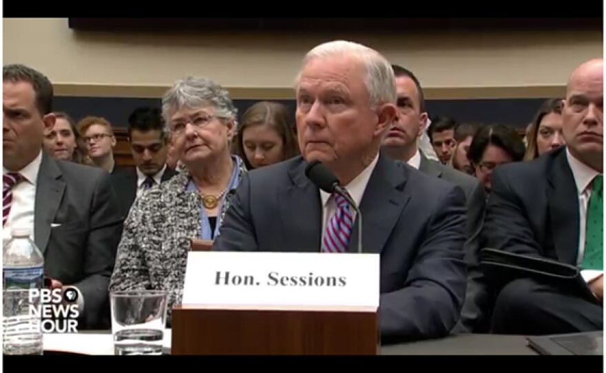 Attorney General Jeff Sessions listens to questions at a public hearing of the House Judiciary Committee, Nov. 14, 2017.