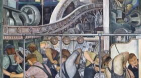 One of Diego Rivera's murals on the North Wall. (Courtesy of the Detroit Institute of Arts)