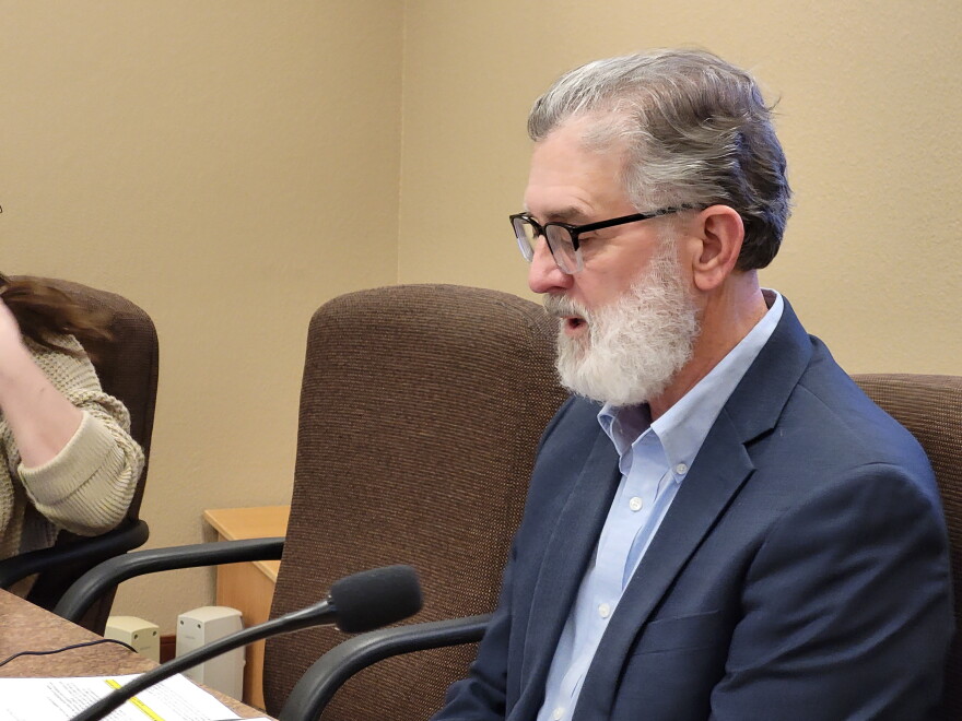 North Dakota mineral resources director Lynn Helms at his monthly 'Director's Cut' briefing Jan. 17th