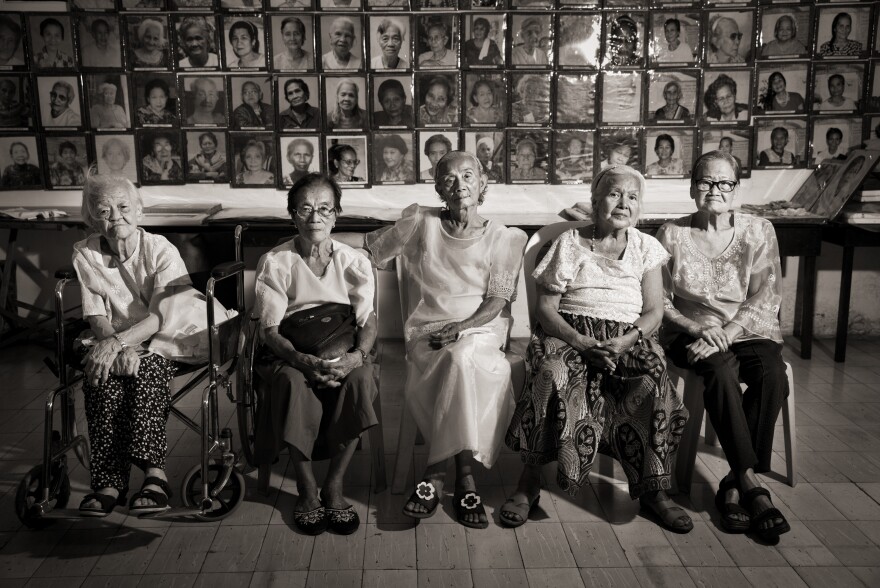 Remedios Tecson (from left), Estela Adriatico, Narcisa Claveria, Felicidad delos Reyes and Estelita Dy were teens when they were sexually enslaved. Many of the estimated 1,000 Filipinas who served as "comfort women" died of injuries or illness. Survivors suffered from post-traumatic stress disorder. Many went on to marry but said their wartime experiences made them societal outcasts.