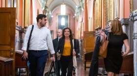 Kathy Hochul arrives at the New York State Capitol to address the public on Aug. 11, 2021, one day after former Gov. Andrew Cuomo announced he was resigning.