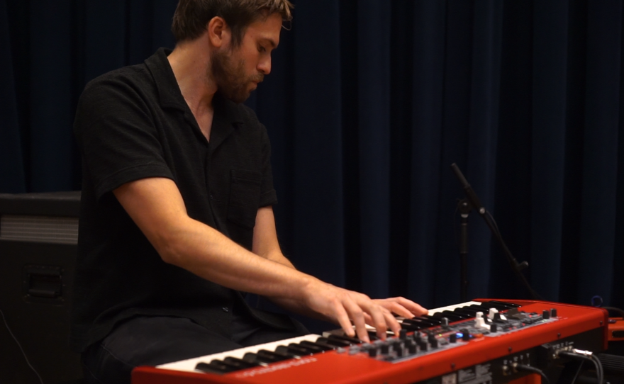 Mich Shirey & The Nightwatch performing live in WNIJ's Studio A