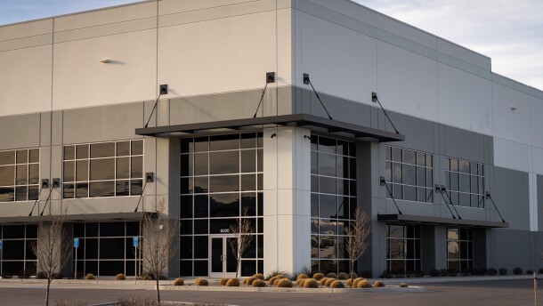 The warehouse at 6020 W 300 S in Salt Lake City, seen here March 12, 2026, was purchased by the federal government for use as a detention center.