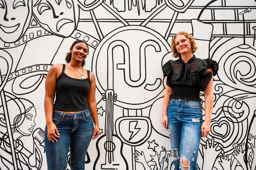 Charlotte Blu and Alexa Mueller, two Quad Cities-raised singer-songwriters, shared the Common Chord Stage Saturday, Aug. 16. The pair performed songs from both performers' catalogues, as well as a cover of Vance Joy's "Riptide."