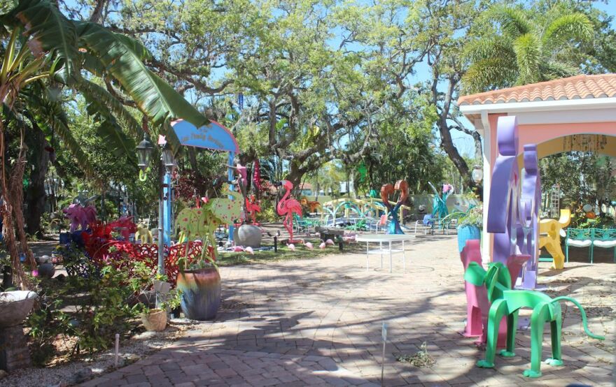 The grounds behind the museum